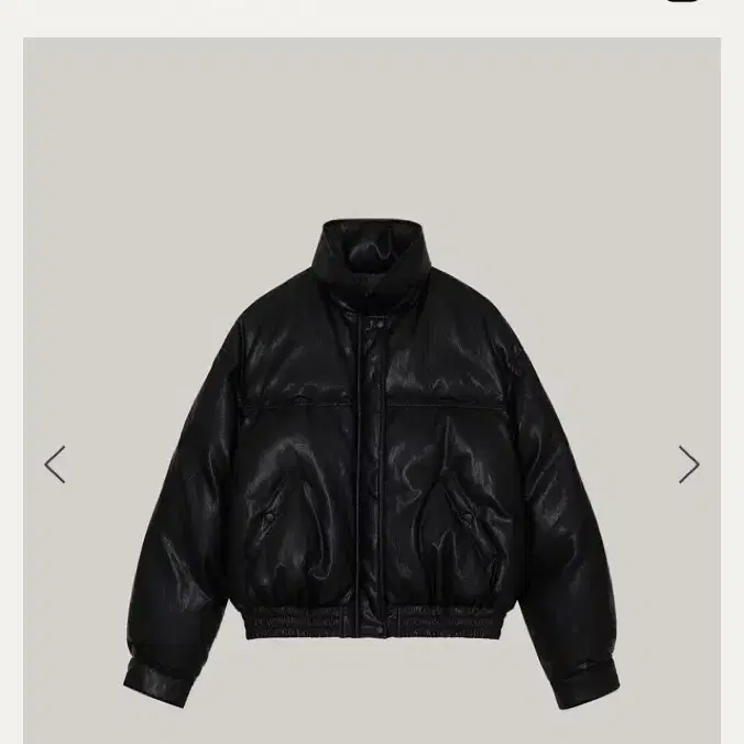 Leather Blouson Puffer (black) 아우터