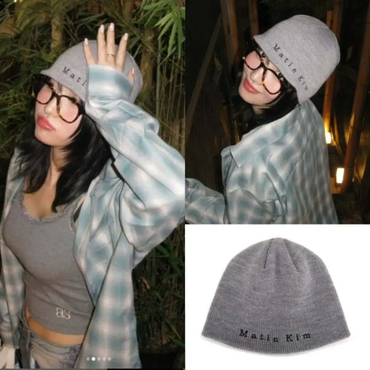 마뗑킴 비니 MATIN CLASSIC BEANIE IN GREY