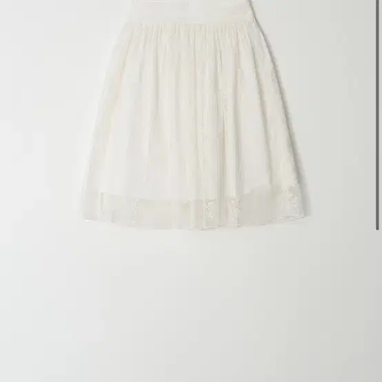 아뜰리에에디션 Lace Shirring Skirt (off white)