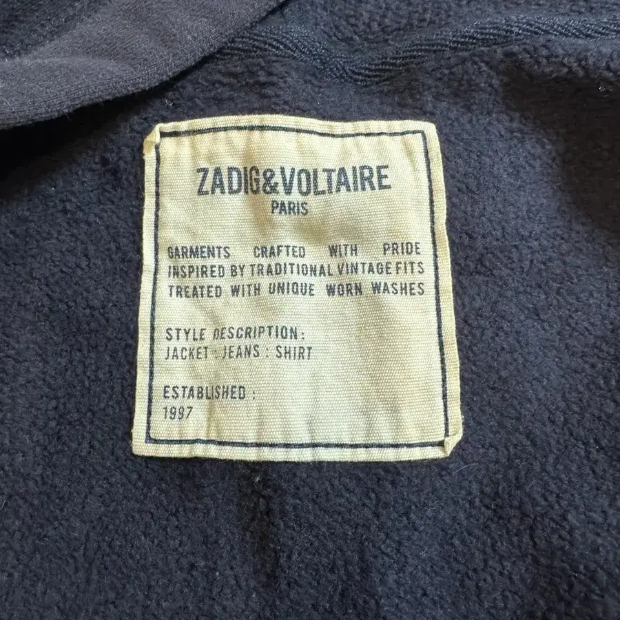 Zadig&voltaire 쟈딕앤볼테르 기모 후디집업