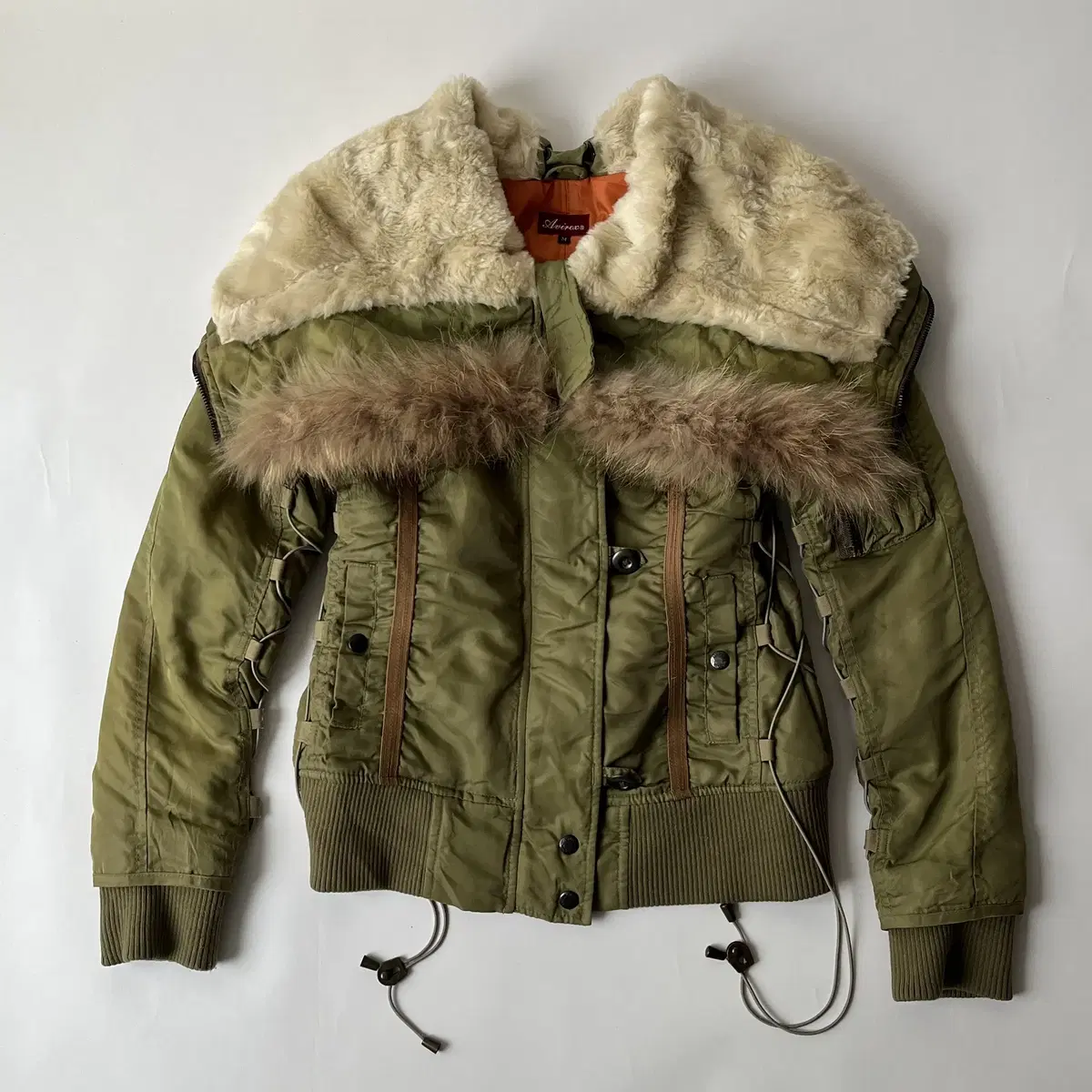 AVIREX N2B Flight Jacket ( raccoon fur )