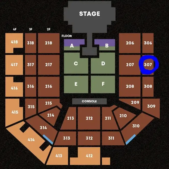 태양 콘서트 3층 R석 307구역 2연석