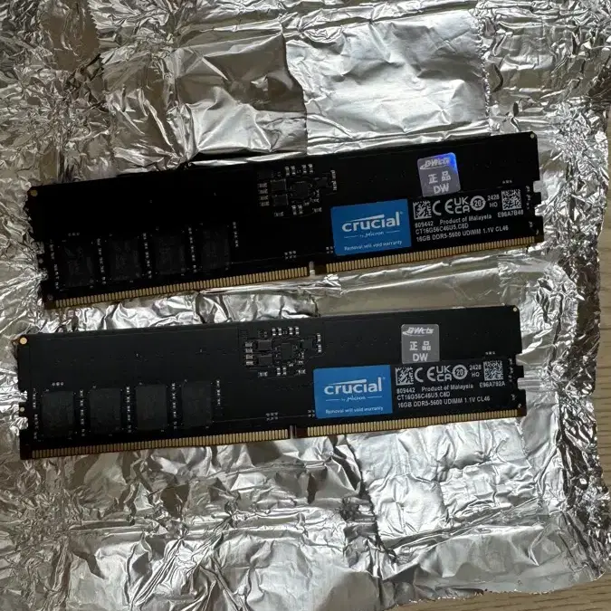 마이크론 Crucial DDR5 PC5-44800 CL46 16GB 판매