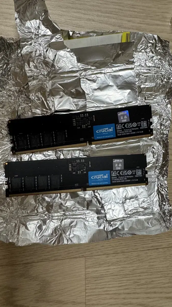 마이크론 Crucial DDR5 PC5-44800 CL46 16GB 판매