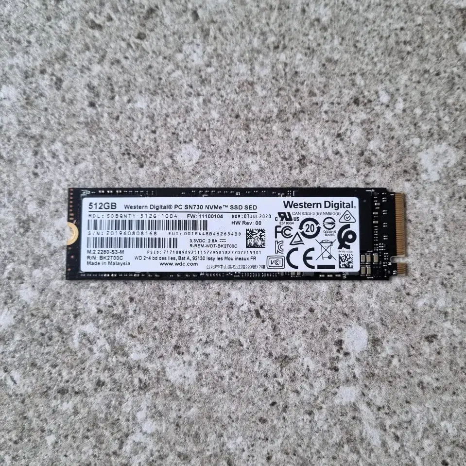 [미사용] WD SN730 512gb nvme ssd