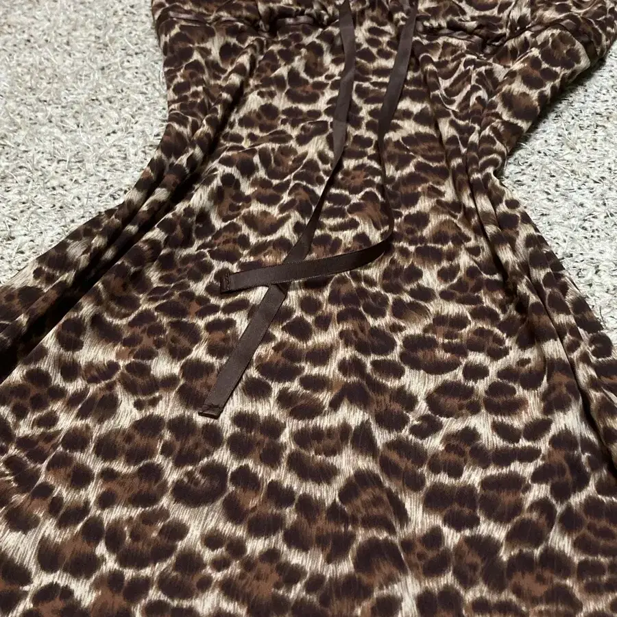 Leopard print long dress 호피 원피스