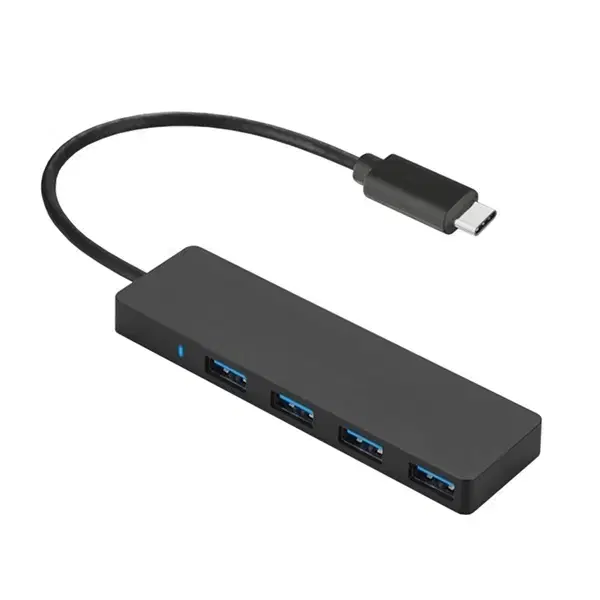 4포트 USB3.0 LED 무전원 허브 블랙