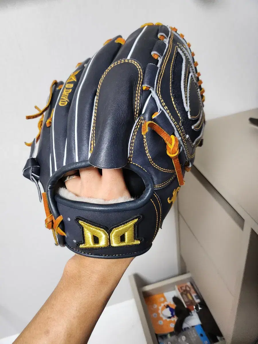 Authentic David Pitcher's Glove (modeled by Ariel Hurtado)