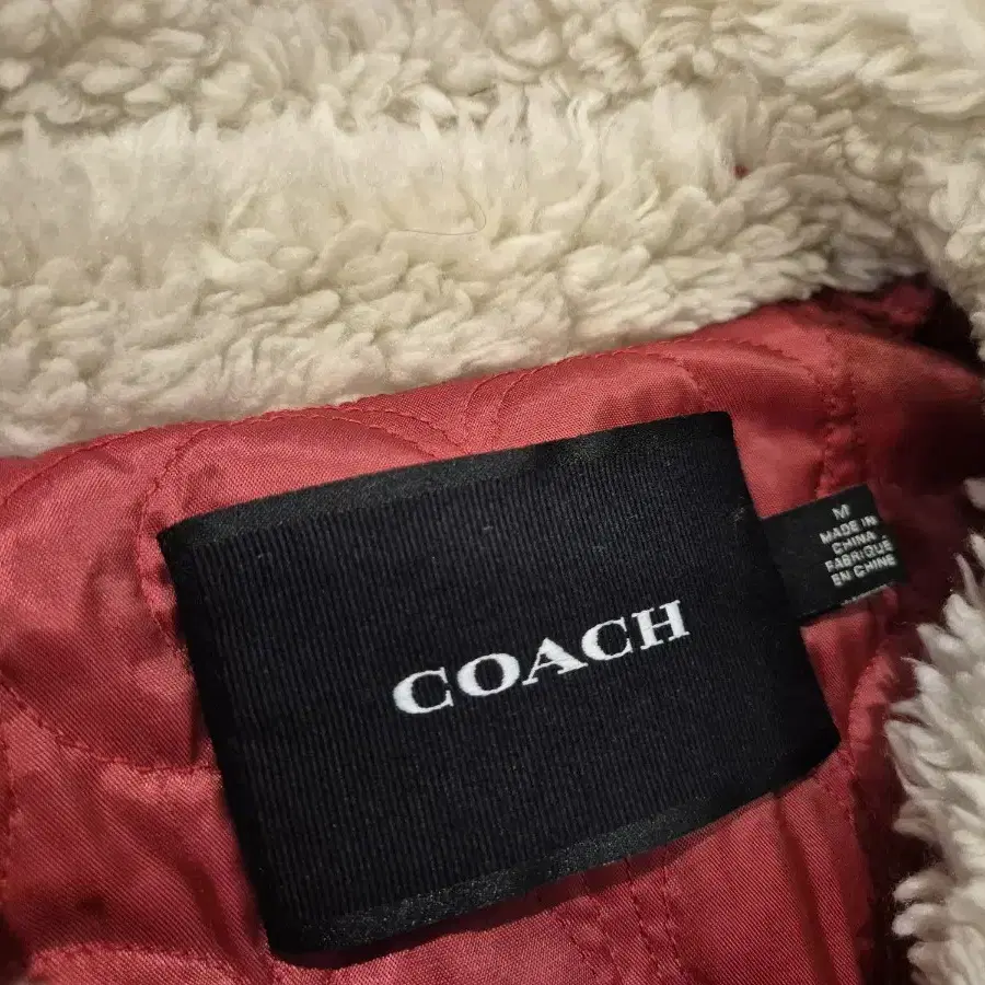 L~>COACH 테디 퍼 코트