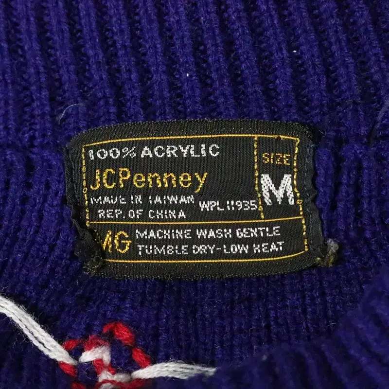 빈티지 JCPenney 네이비 노르딕 니트