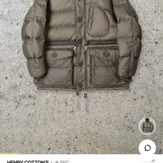 헨리코튼 Waxed ripstop down parka 베이지 100