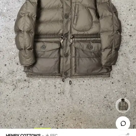 헨리코튼 Waxed ripstop down parka 베이지 100