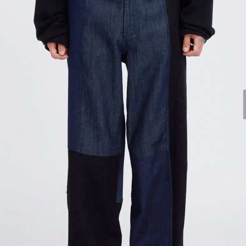 Denim Mixed Pants [NAVY]