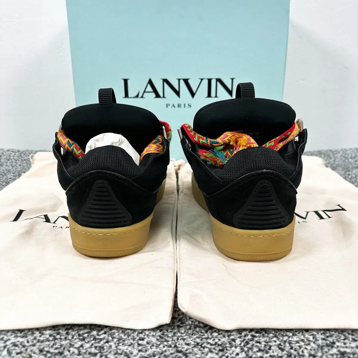 LANVIN 랑방 남성 블랙 커브 스니커즈 80%