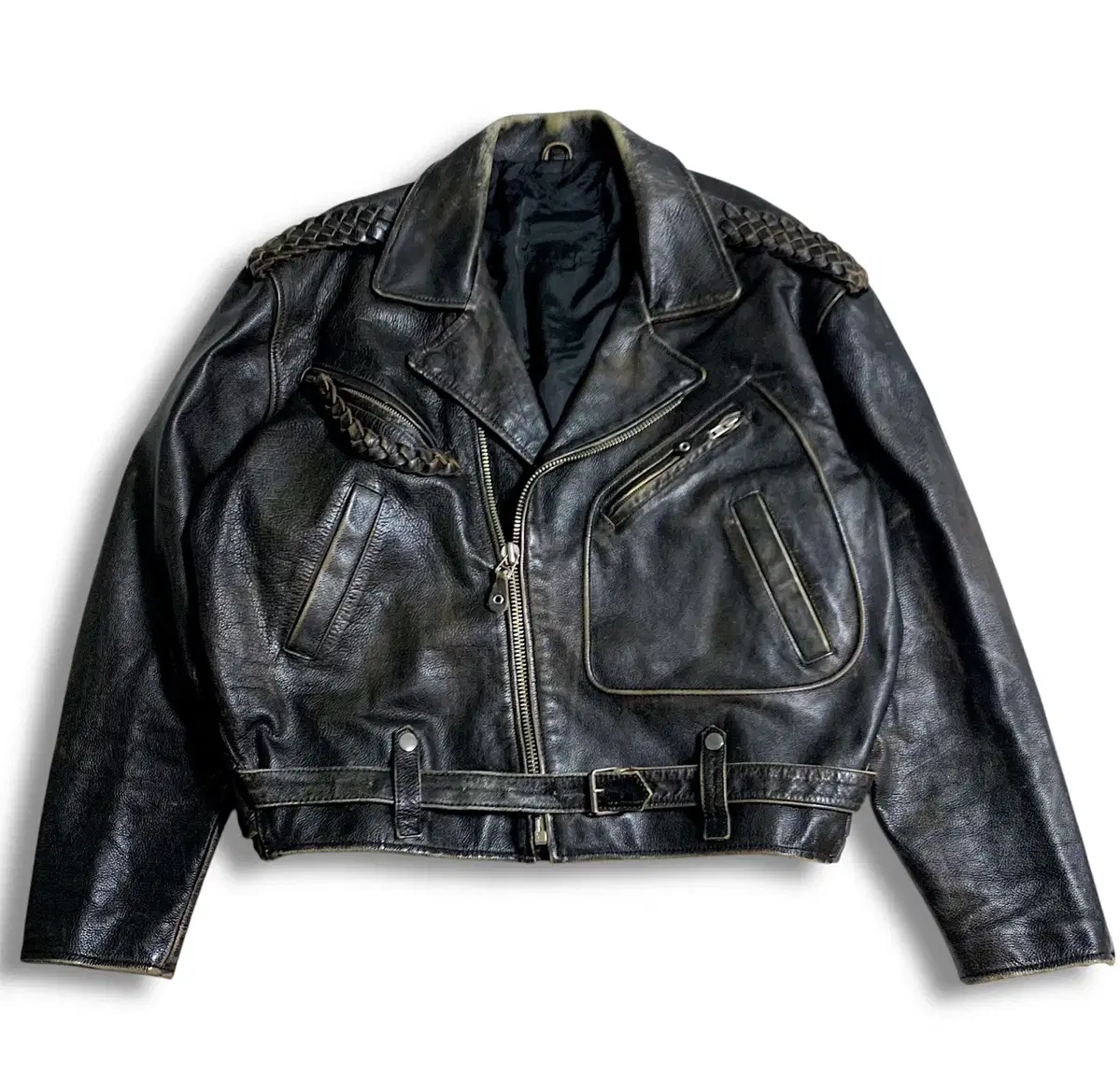 XL~] 80s Motorbike leather jacket