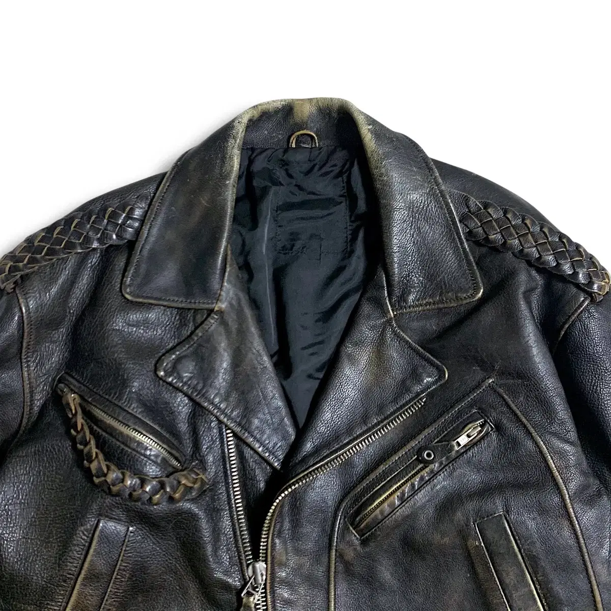 XL~] 80s Motorbike leather jacket