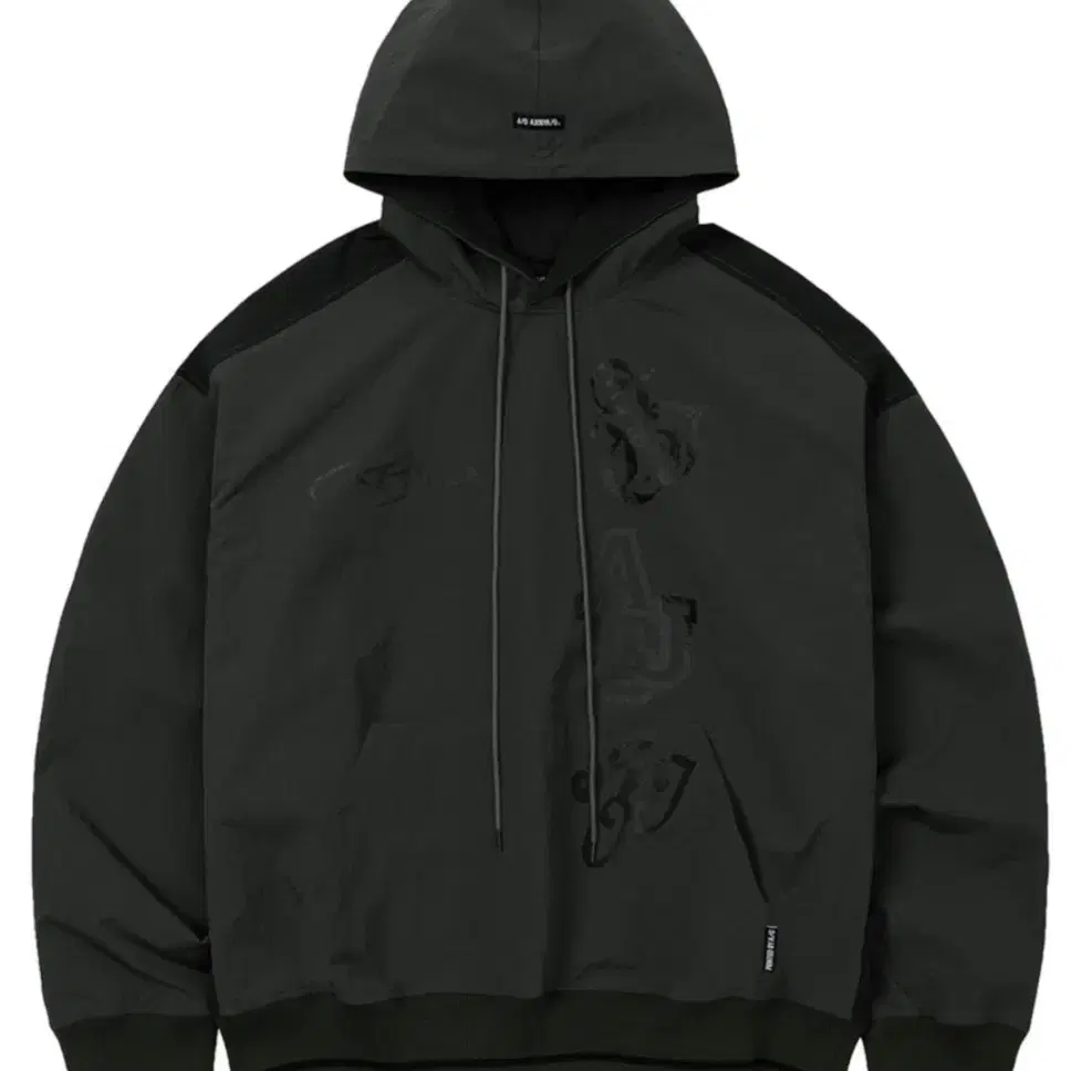 Total Logo Nylon Hoodie [CHARCOAL]