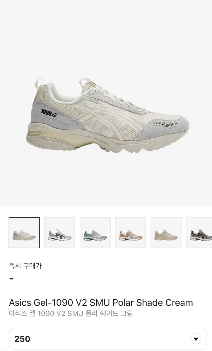 아식스 젤 1090 V2 폴라쉐이드크림