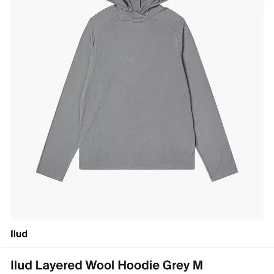 llud Layered Wool Hoodie Grey M