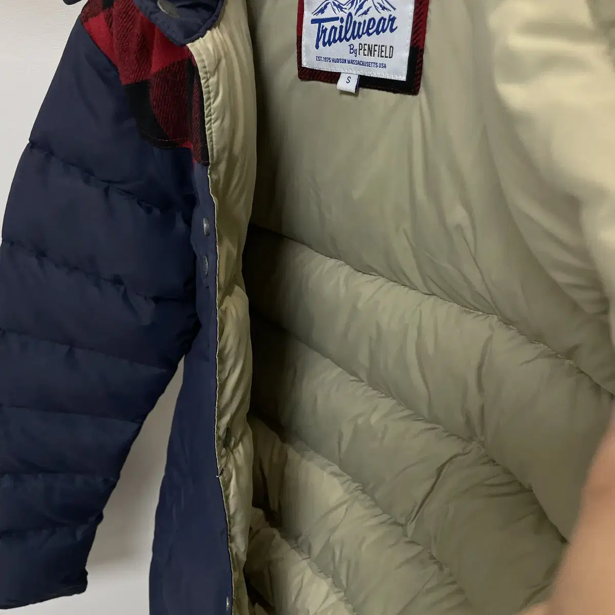 (S) Penfield 펜필드 덕다운 네이비 셔츠형 자켓