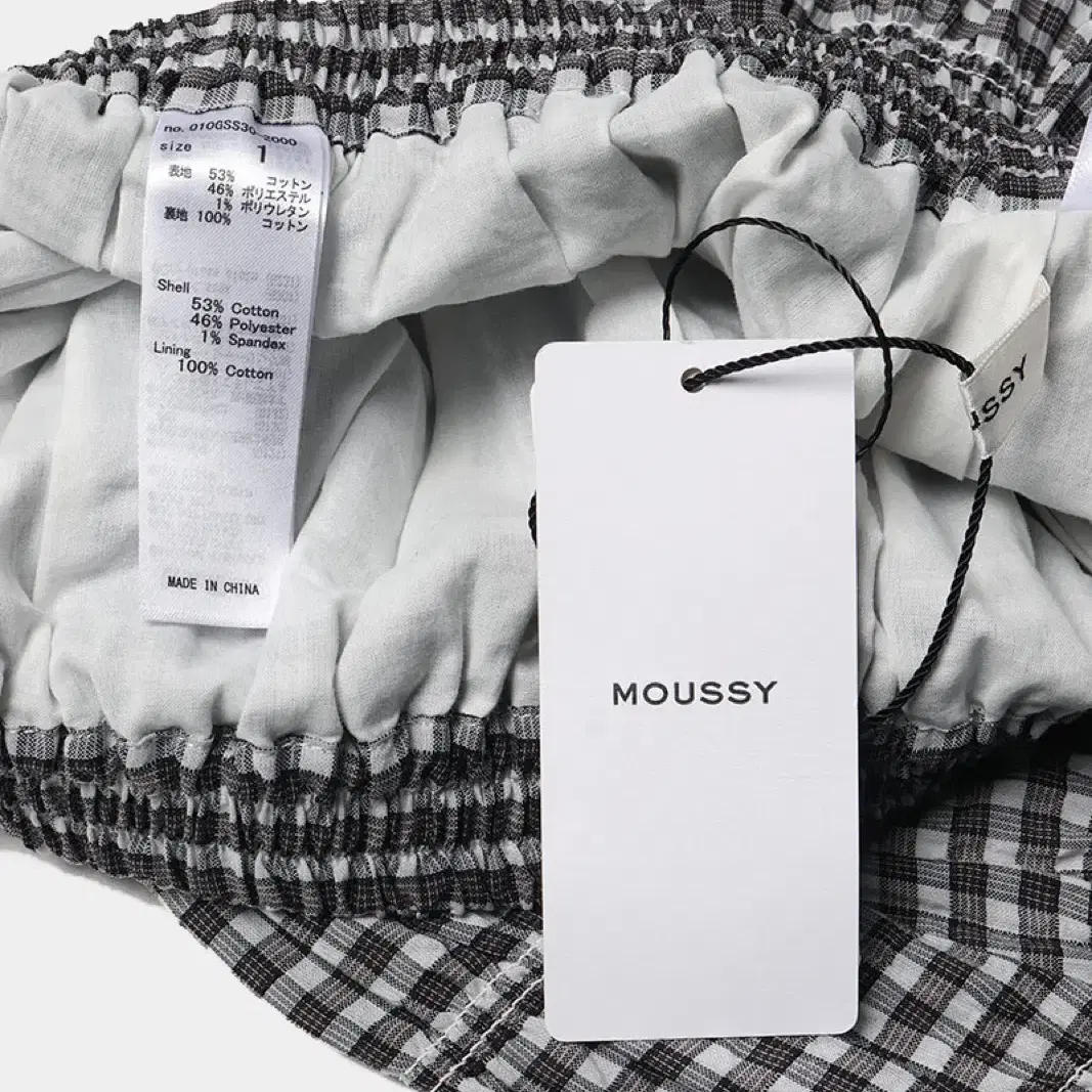 MOUSSY 체크 플레어 스커트