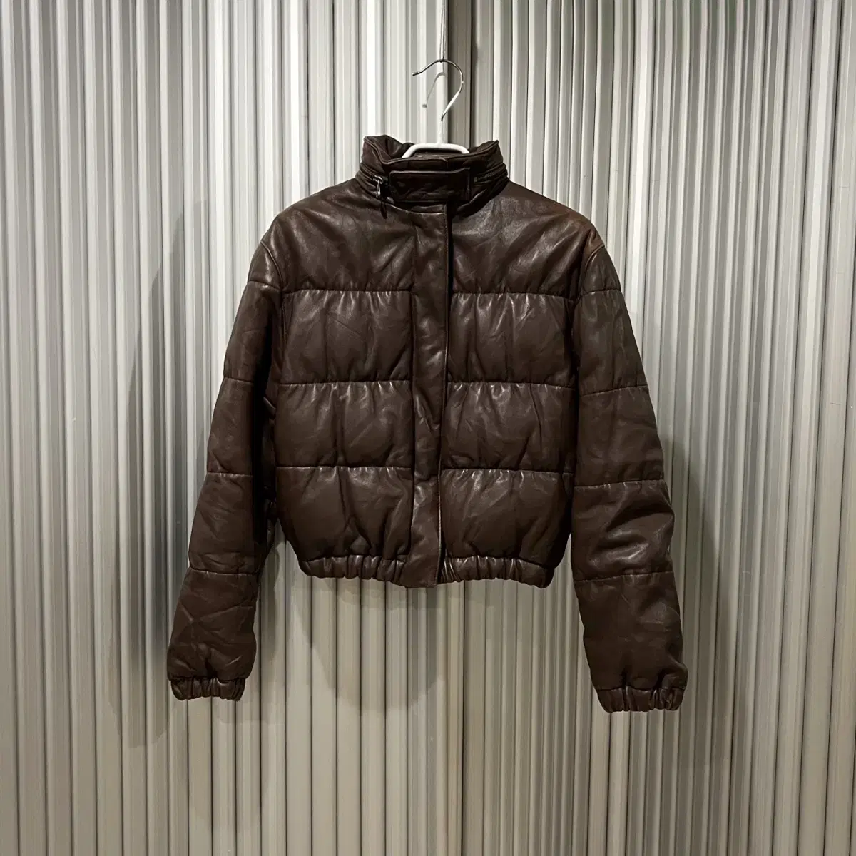 Armani leather puffer