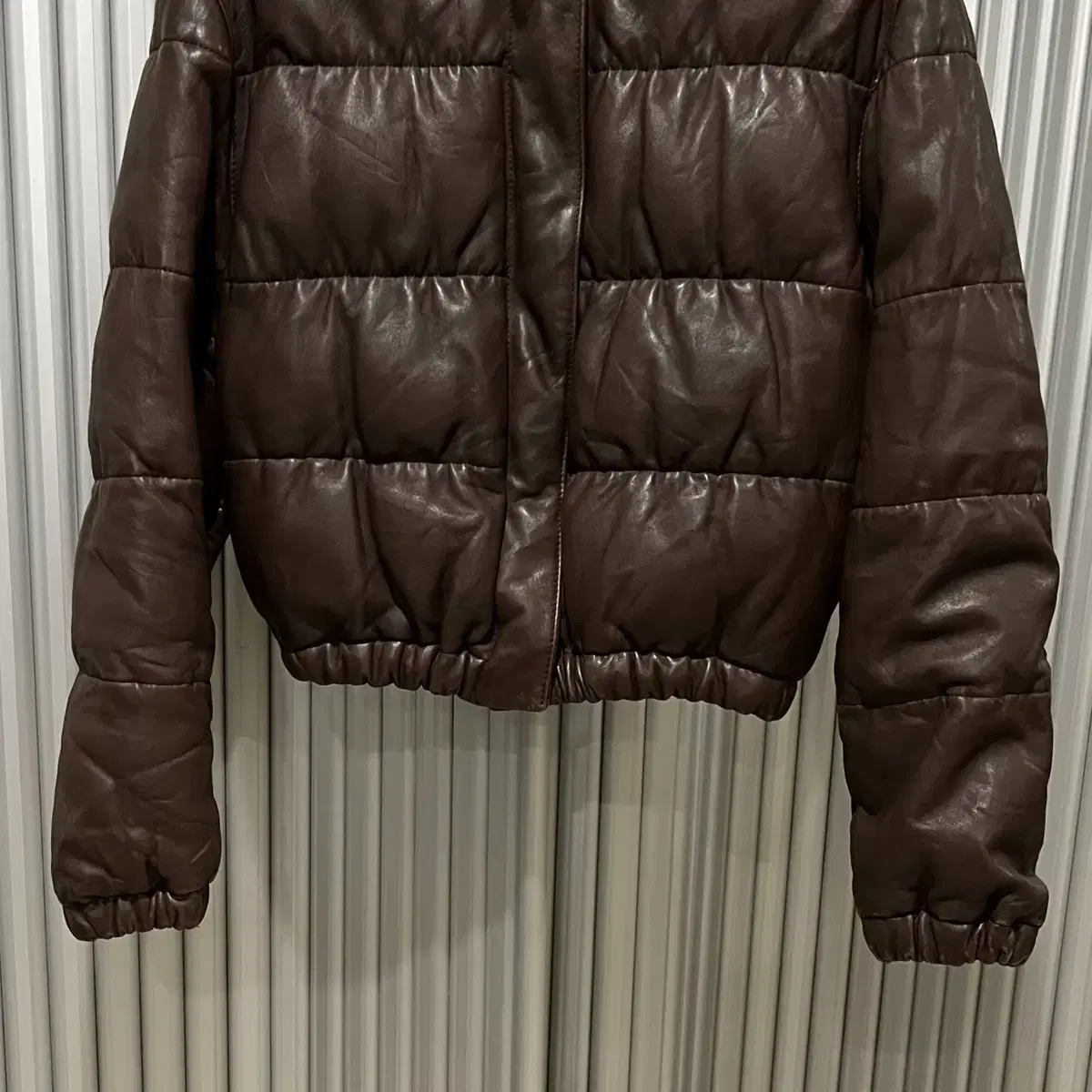 Armani leather puffer