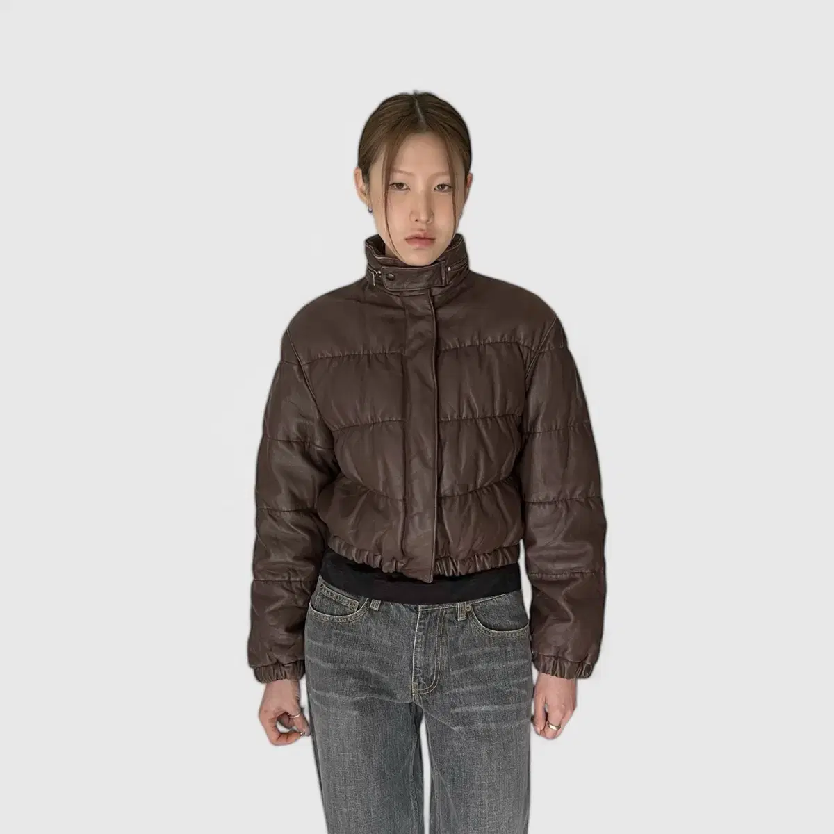 Armani leather puffer