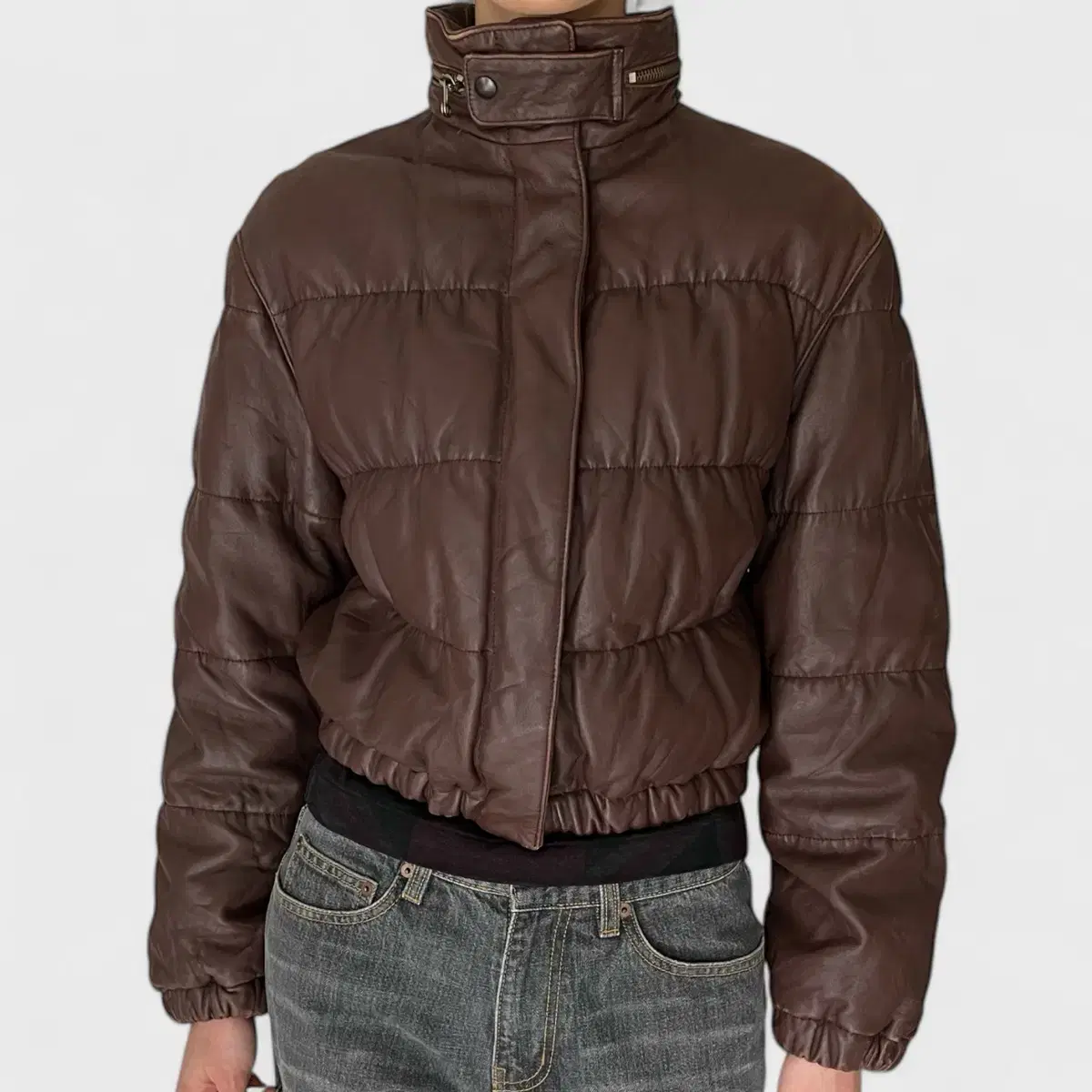 Armani leather puffer