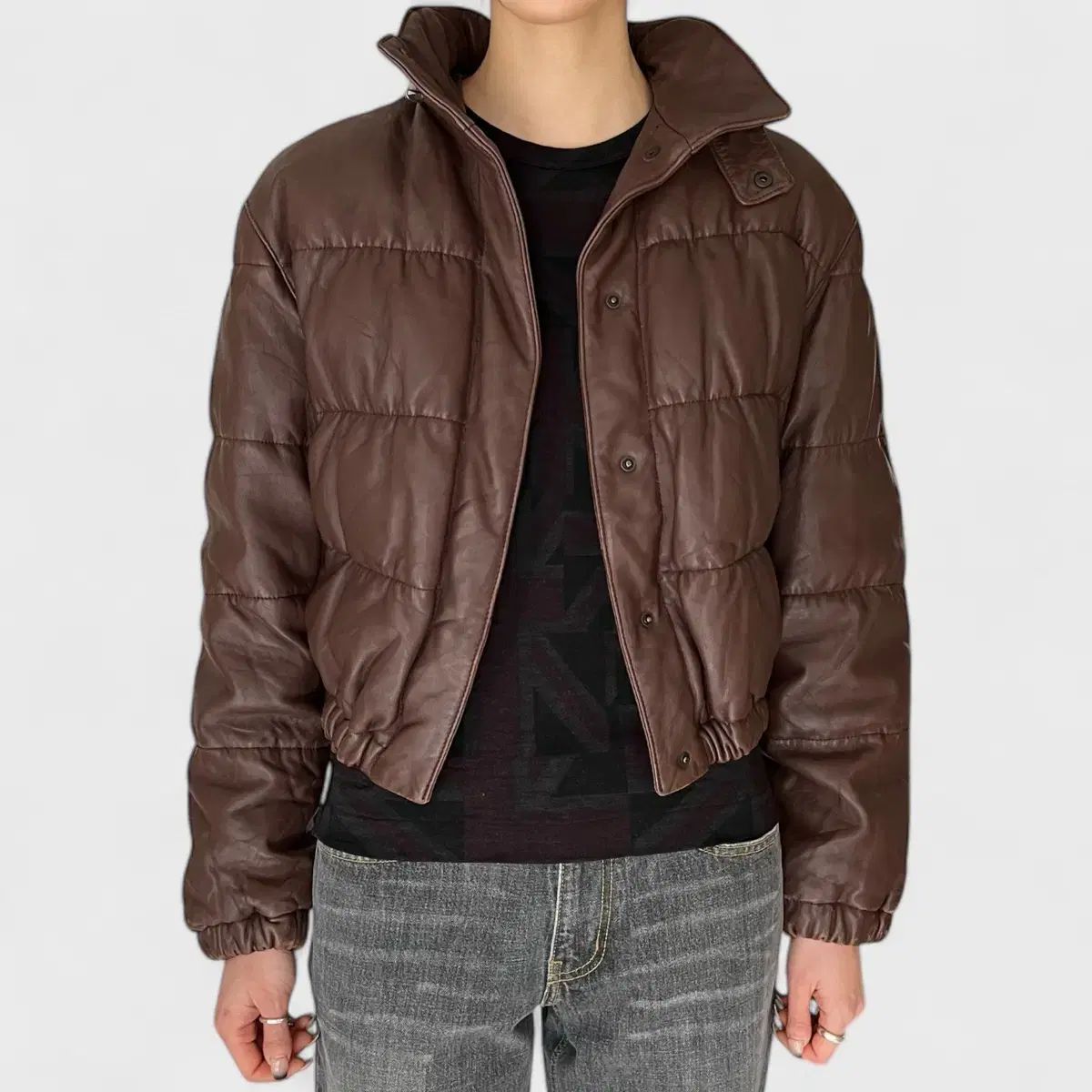 Armani leather puffer