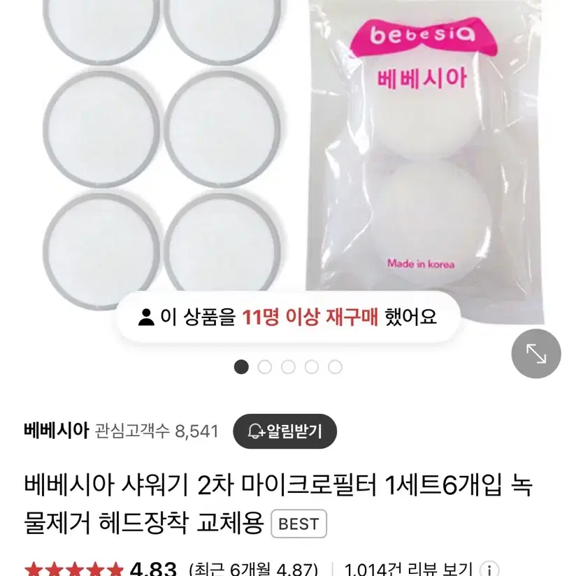 베베시아 필터 2종