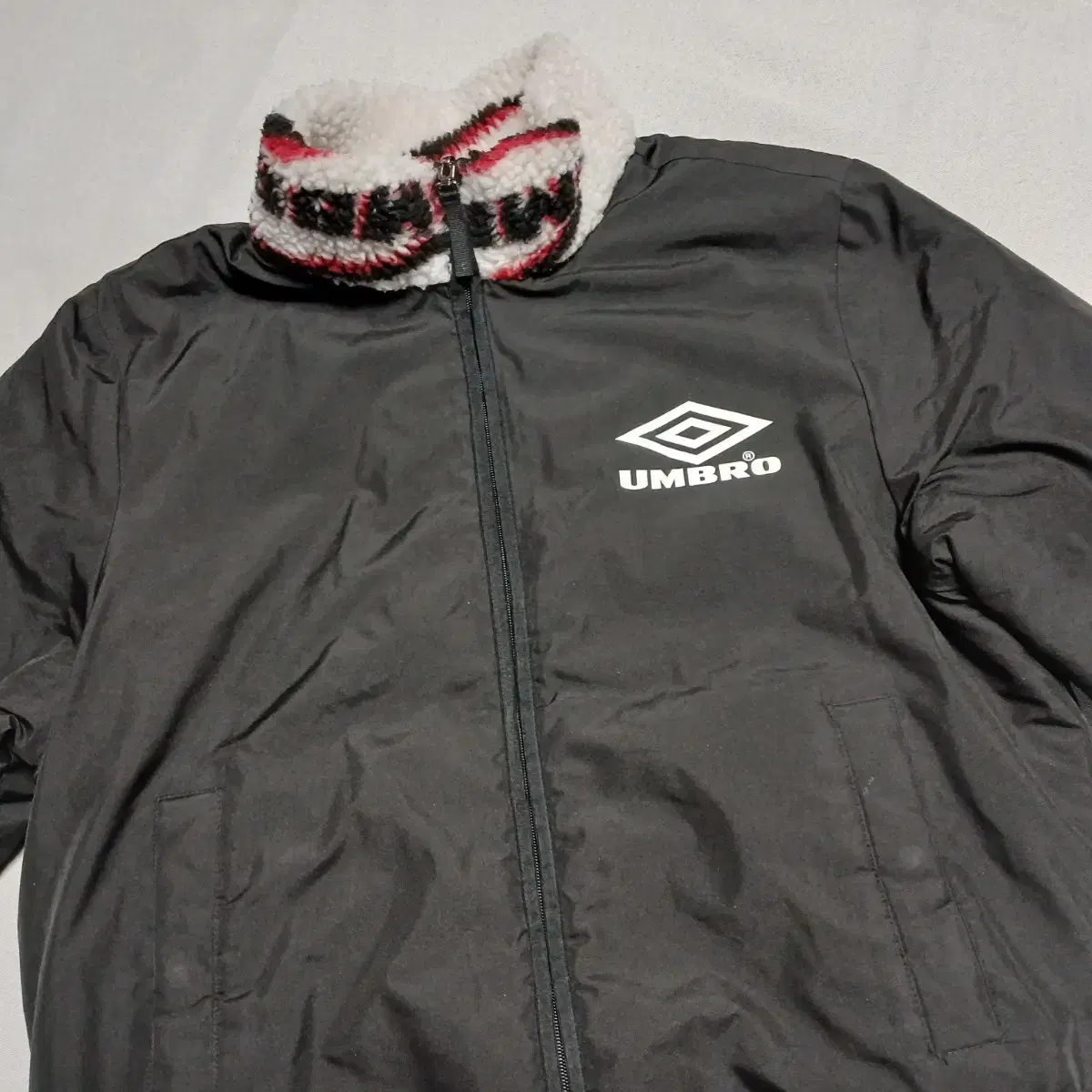 엄브로 양면 후리스 자켓 패딩 umbro