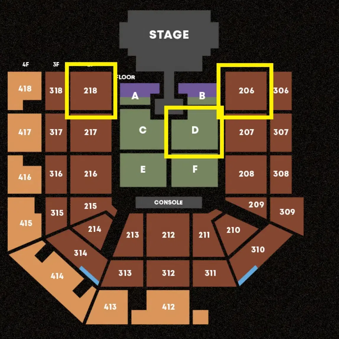 태양 콘서트 플로어 D구역 2연석