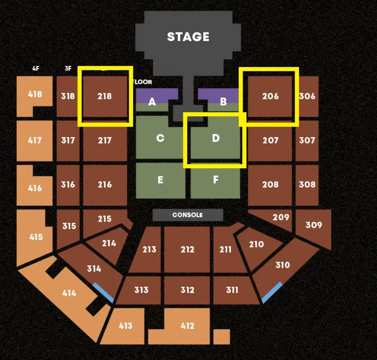 태양 콘서트 플로어 D구역 2연석