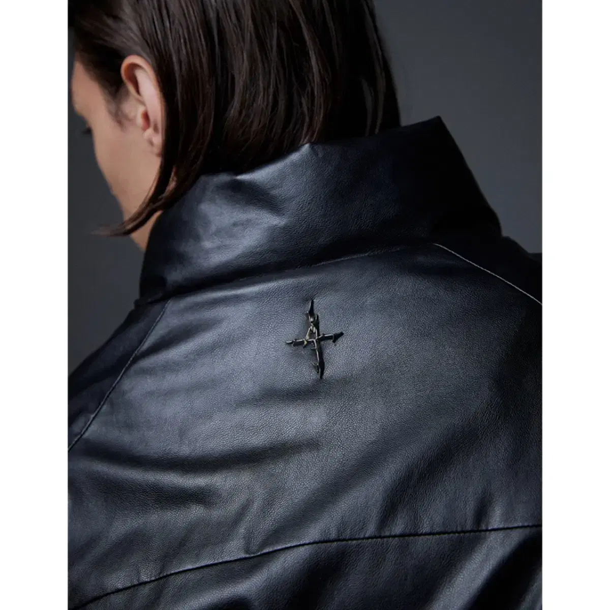 낫포너드 Leather Incision Puffer Jacket