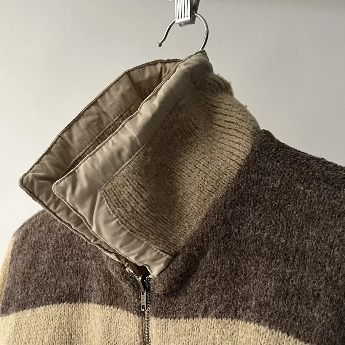 E.M reversible knit zip up