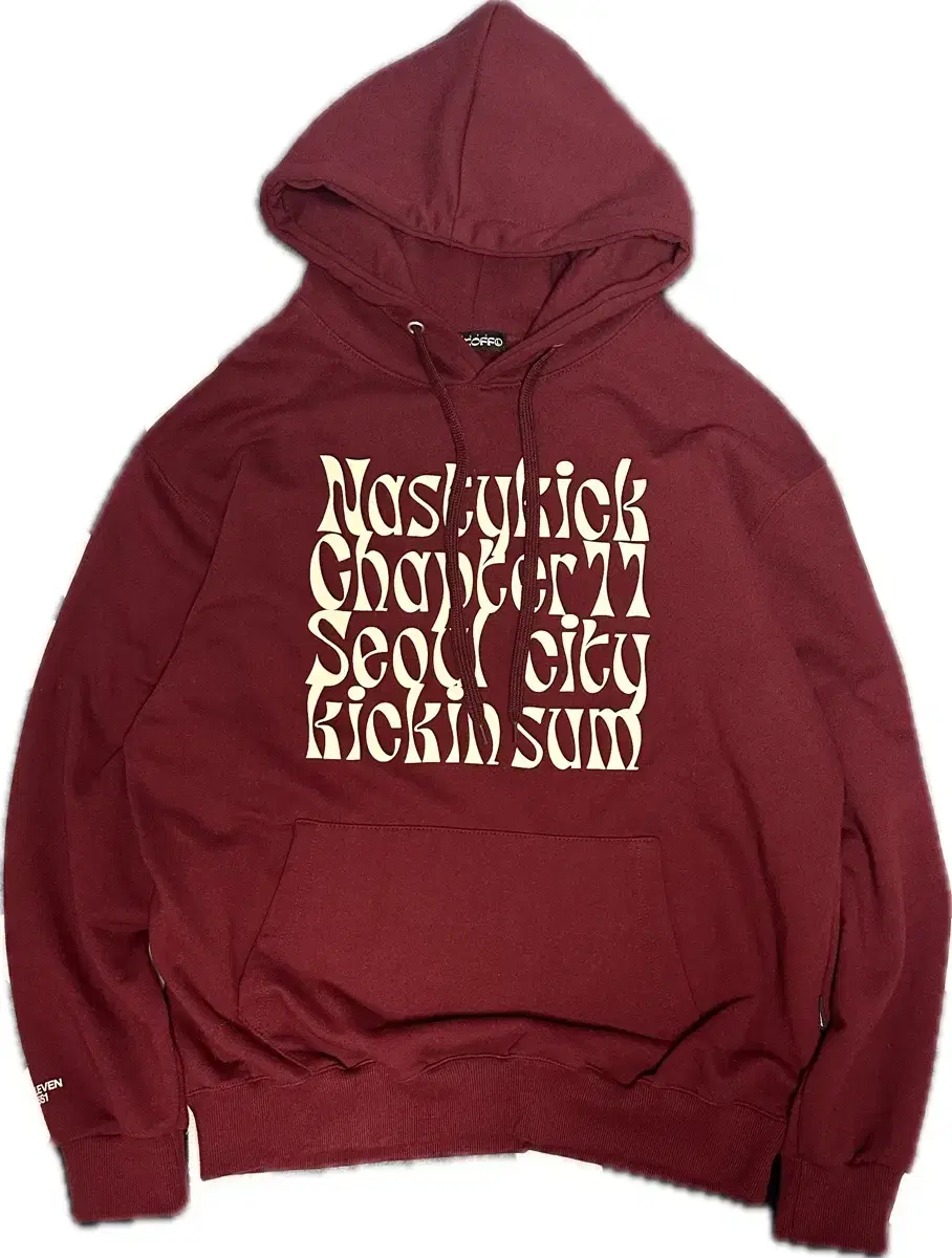 Nasty Kick kinsum Hoodie Burgundy L Non-Kimono