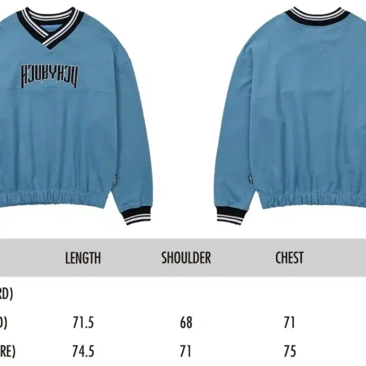 Arch Logo V-Neck Sweatshirt [SKY BLUE]