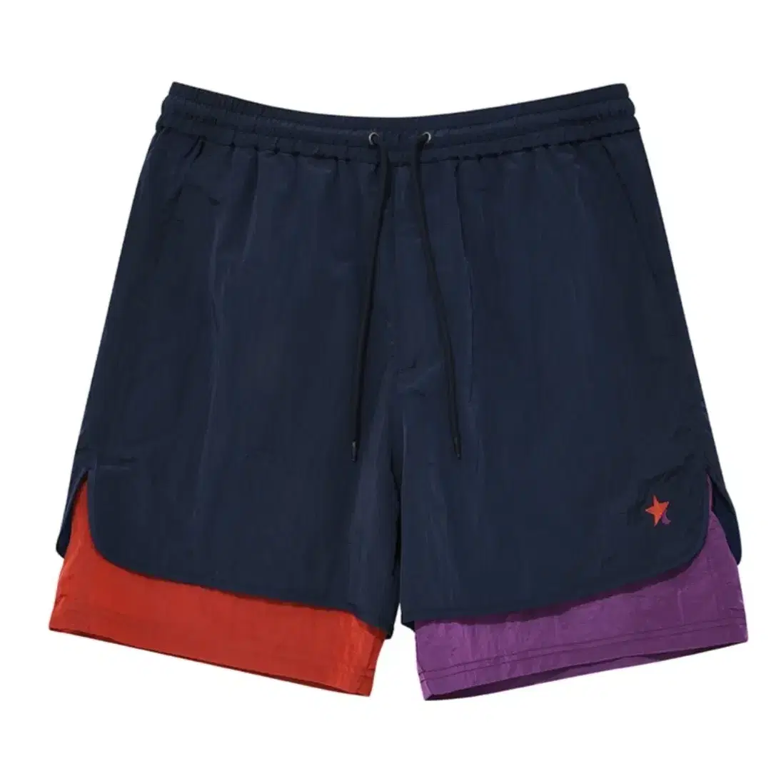 Layered Nylon Shorts [NAVY]