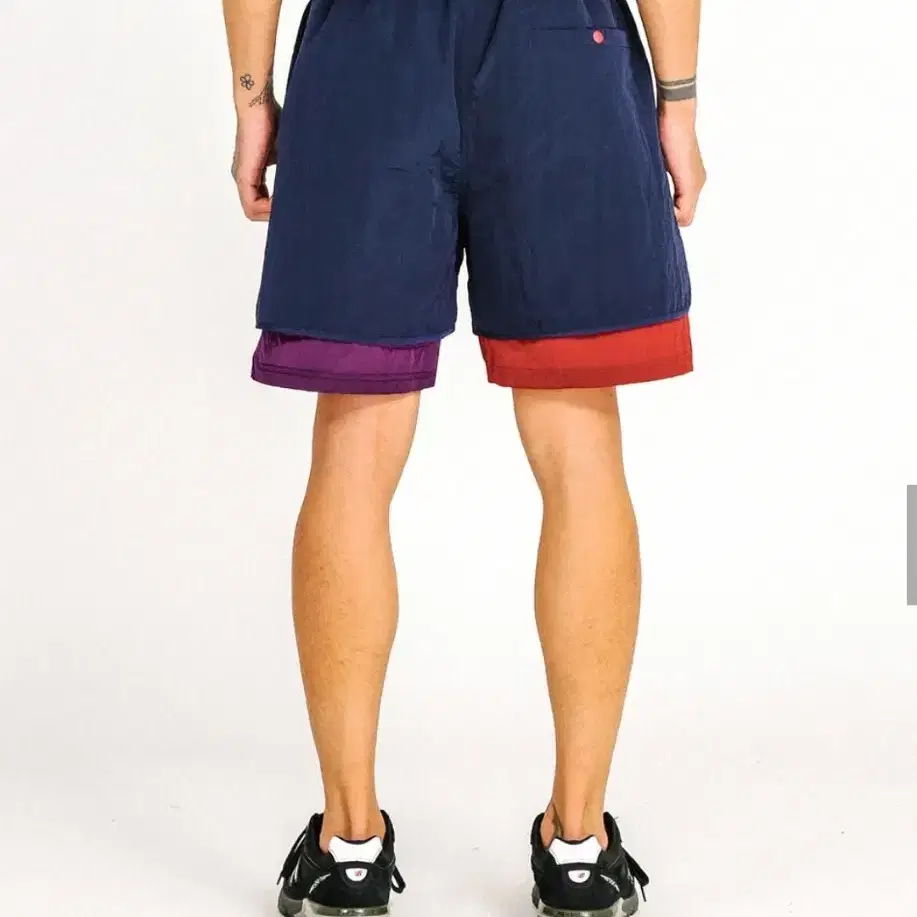 Layered Nylon Shorts [NAVY]