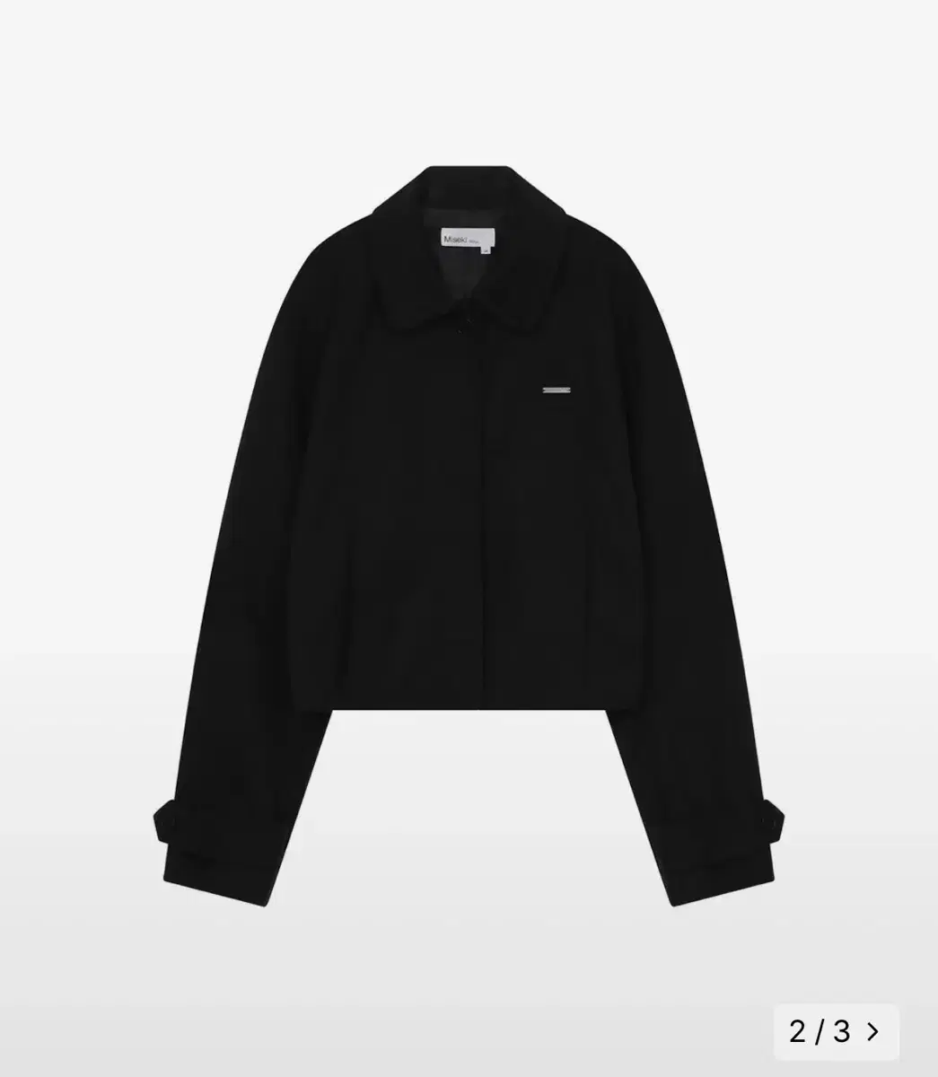 미세키서울 Round collar jacket BLACK