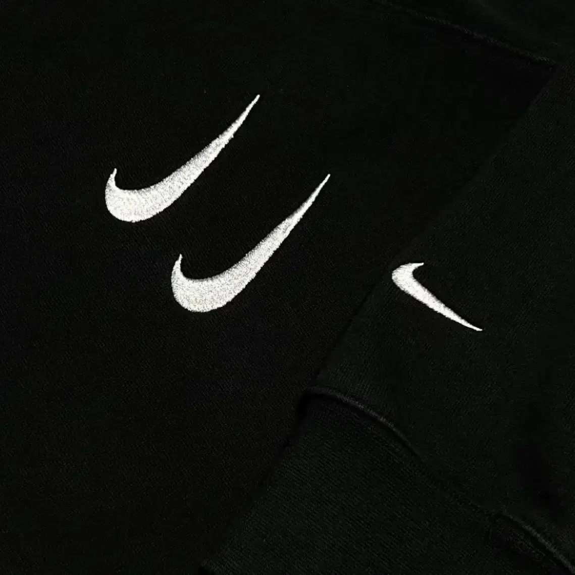 [ XXL ] Nike 나이키 더블 스우시 블랙 맨투맨