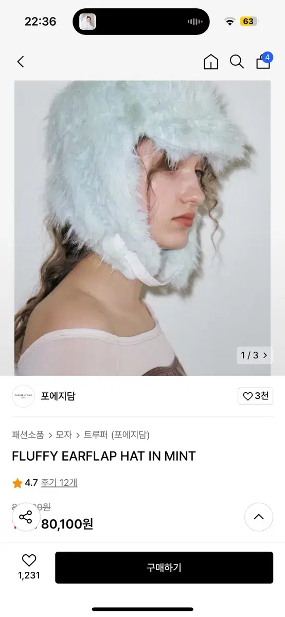 포에지담 트루퍼 모자