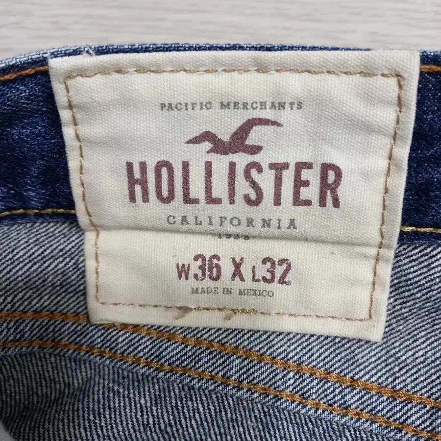 36 HOLLISTER 멕시코 데미지워싱 리페어 슬림일자진 36-384