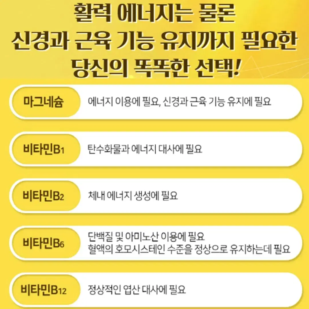 [3개월]충분한 마그네슘 450mg 앤 비타민B 컴플렉스 90정