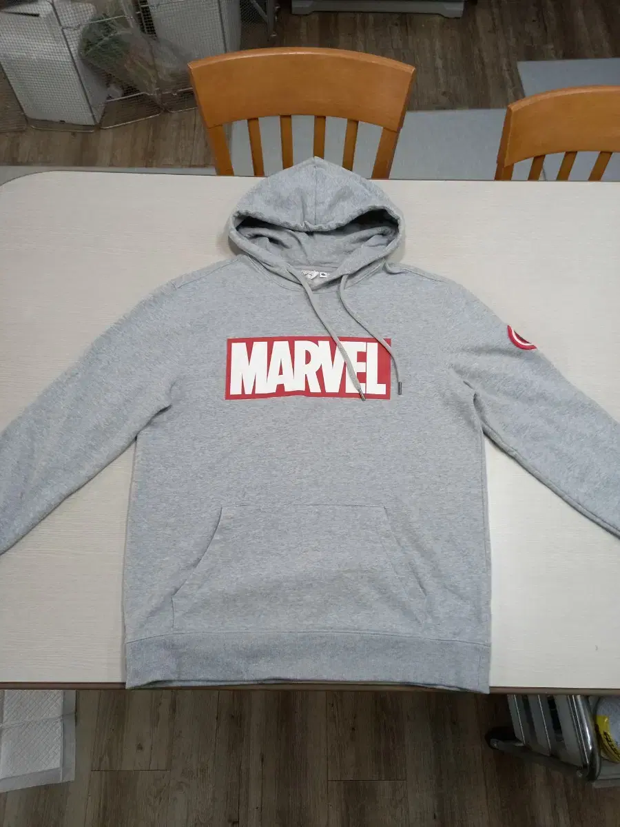 XL105 MARVEL Daiz 약기모 후드티 그레이 XL-371