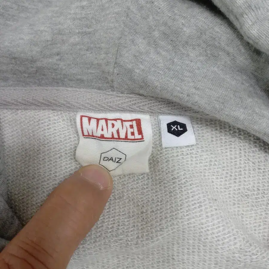 XL105 MARVEL Daiz 약기모 후드티 그레이 XL-371