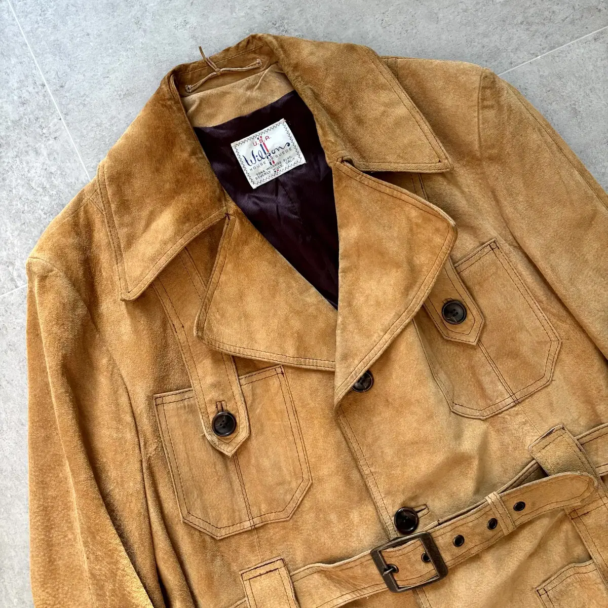 60's Wilsons Leather 스웨이드 사파리 자켓 100~103