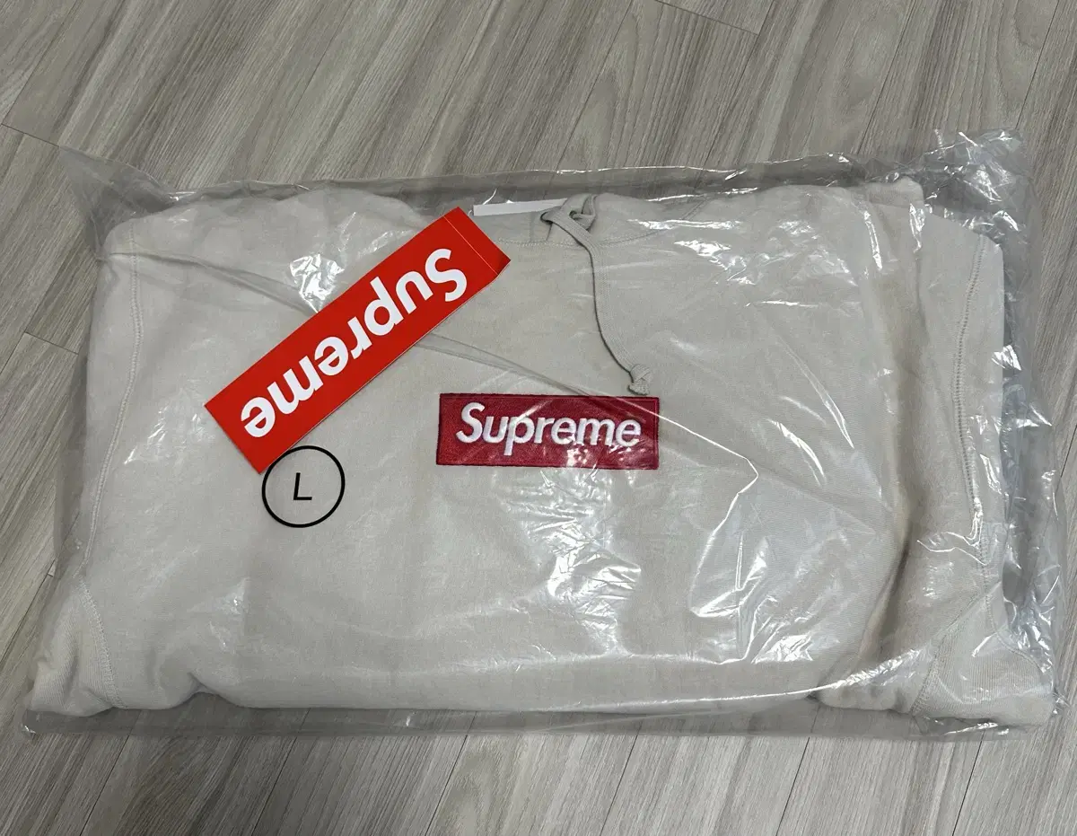 (L) Supreme 24FW Box Logo Hood Stone