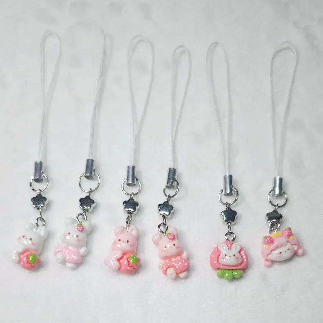 Mini Strawberry Rabbit keyring Mini Keyring